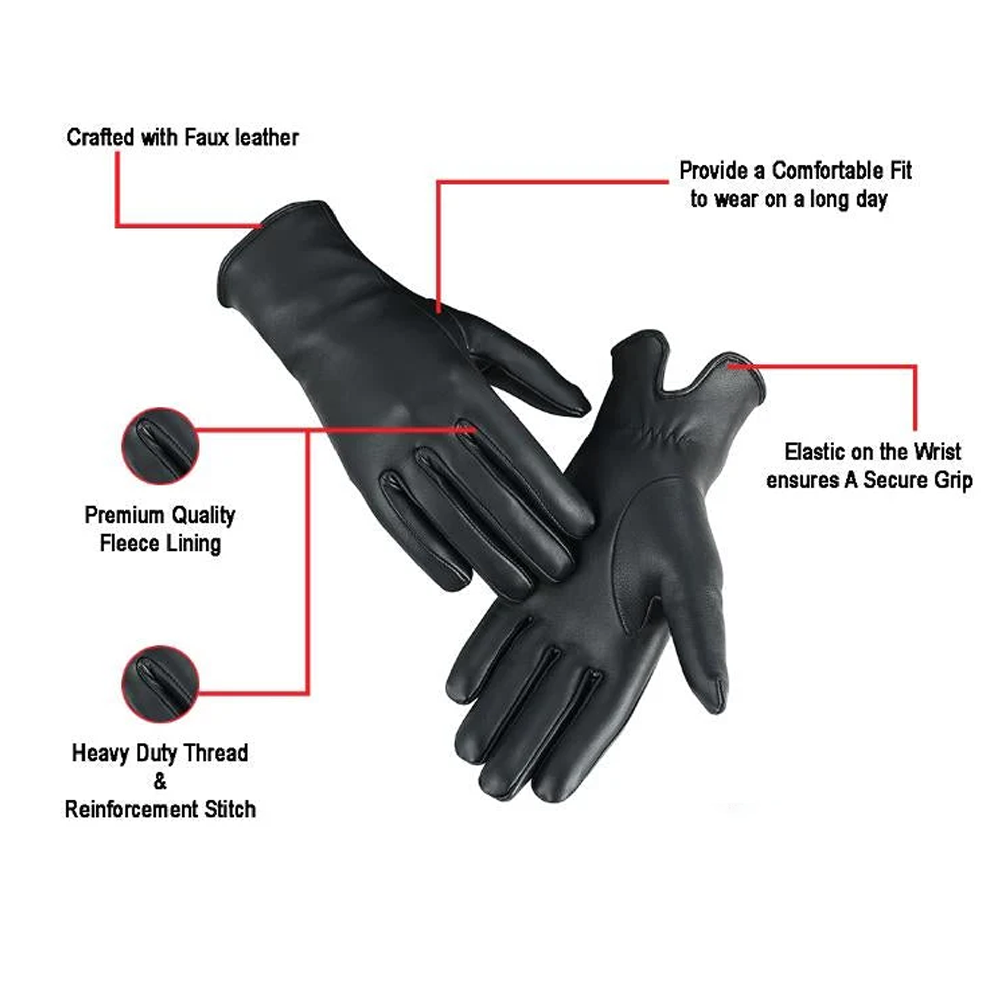 Regal Palm Women's Black Formal Dress Glove