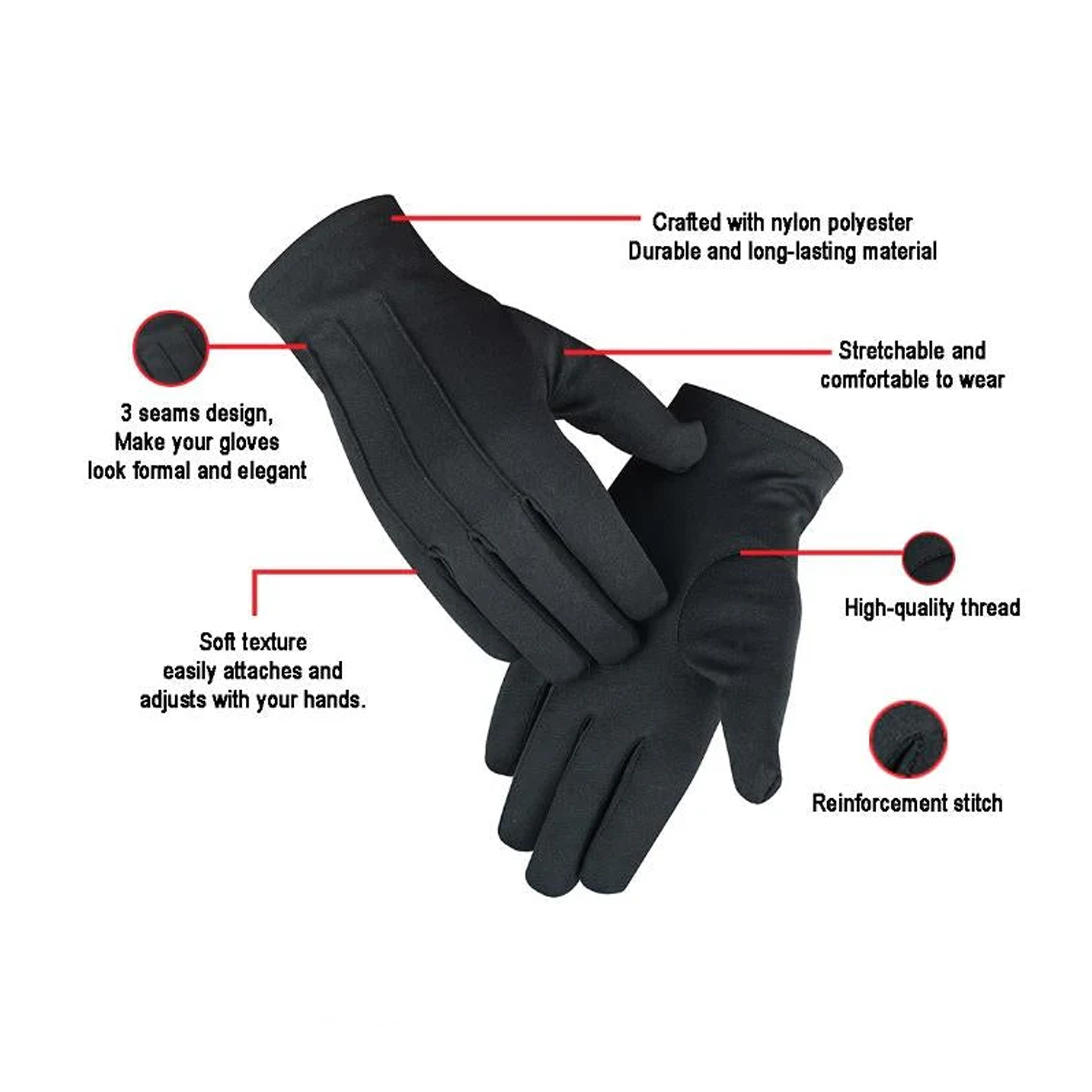 Black Formal Tuxedo and Police Gloves are the essence