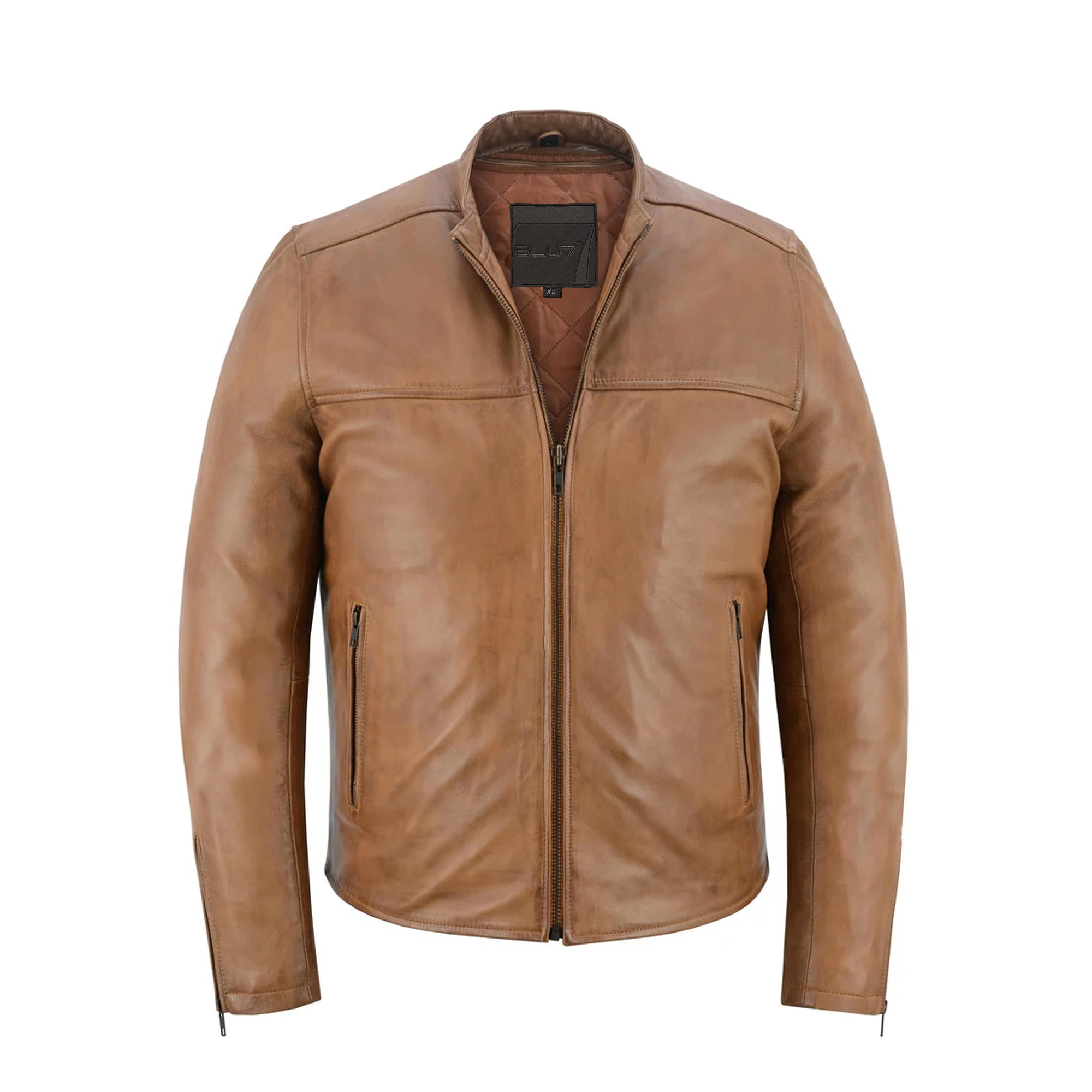 Tavrix Men's Brown Fashion Leather Jacket