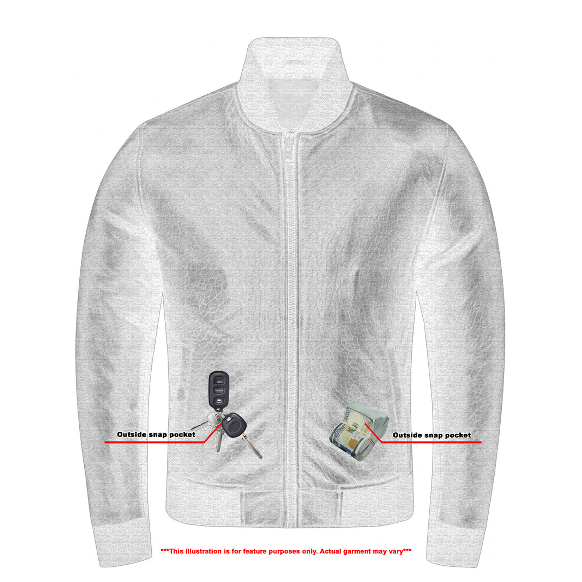 Aerie Men's Leather Bomber Jacket