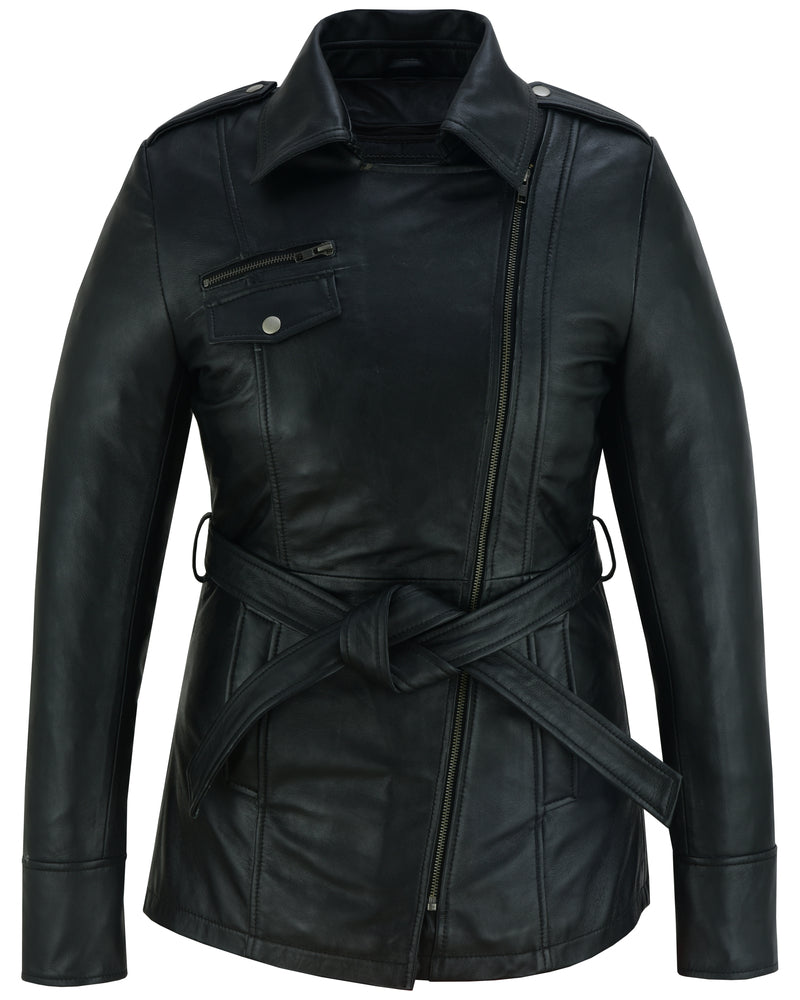 Dark Ivy - Women's Leather Jacket-Womens Leather Motorcycle Jackets-Daniel Smart Mfg - Retail