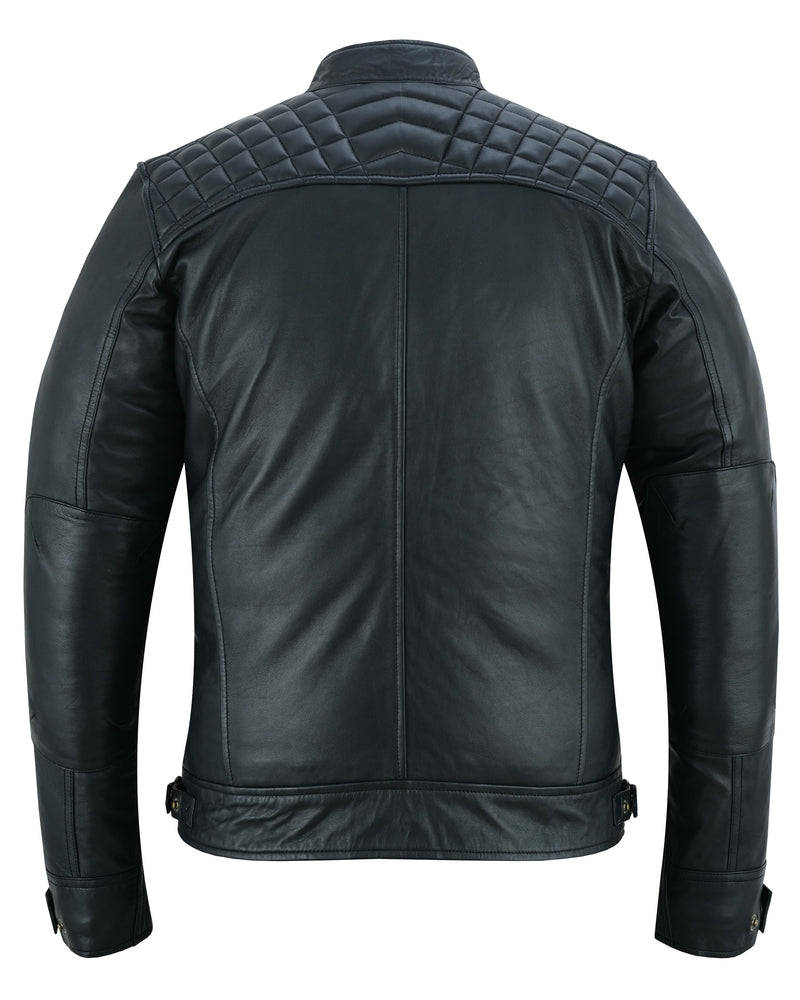 Sable - Men's faux Leather Jacket-Mens Leather Motorcycle Jackets-Daniel Smart Mfg - Retail